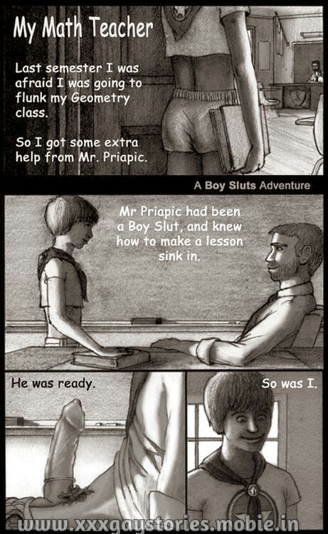 461px x 750px - Adult Gay Sex Comic : My Math Teacher (Mr. Priapic is my math teacher and  he has been a boy slut in his past days so he know how to teach a